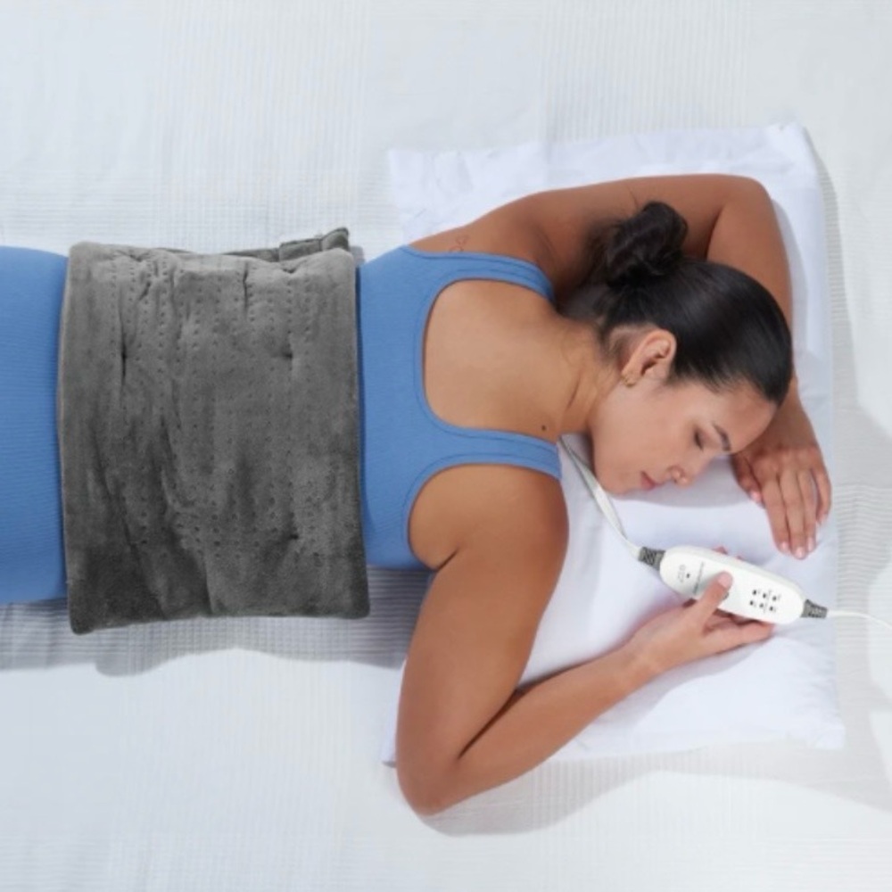 NIB Calming Heat™ Massaging Weighted Heating Pad by Sharper Image
